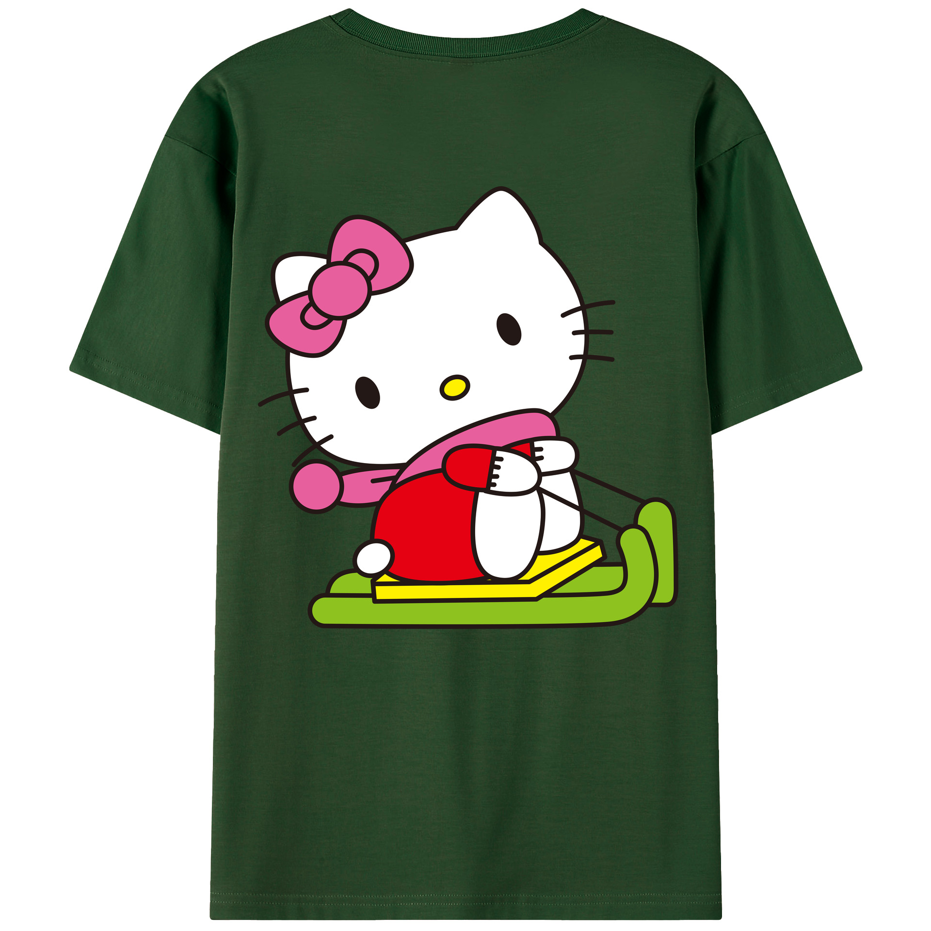 （画像用） Hello Kitty ハローキティ 綿100％半袖Tシャツ（背面プリント）